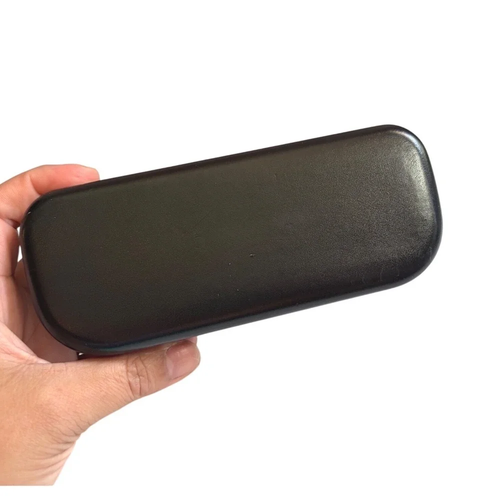 Coach New York Black Hard Shell Clamshell Eyewear Case with Cleaning Cloth